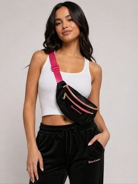 Juicy Couture Belt Bag — Black & GoldFanny Pack · NWT · Y2K · Viva La Juicy